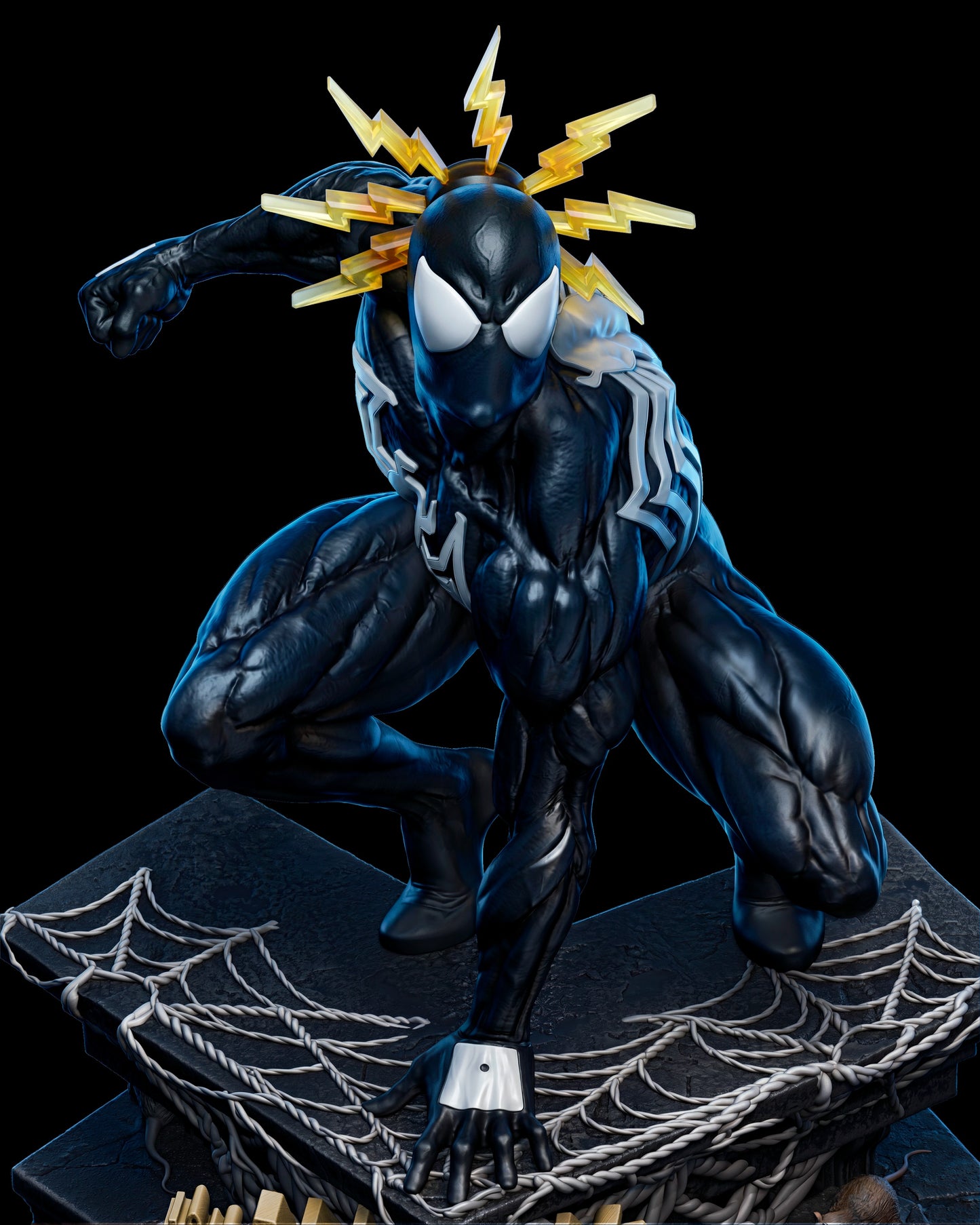 Spider-Man Sculpture (75mm to 500mm) - Unassembled/Unpainted/3D Print
