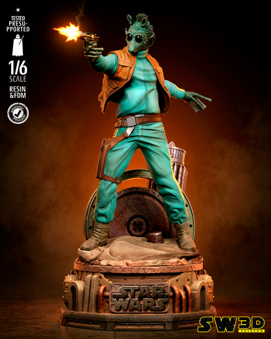Greedo Sculpture (75mm to 500mm) - Unassembled/Unpainted/3D Print