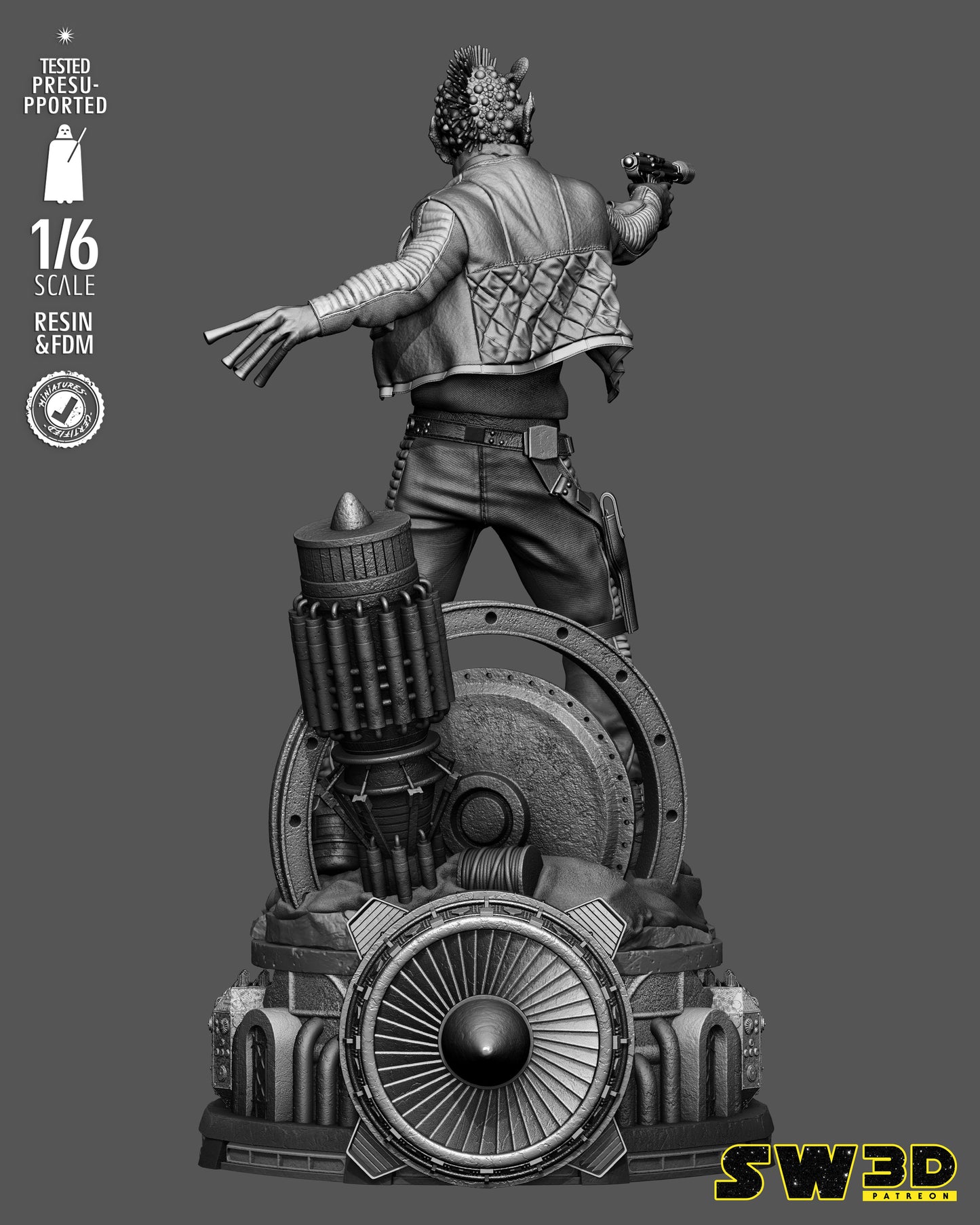 Greedo Sculpture (75mm to 500mm) - Unassembled/Unpainted/3D Print