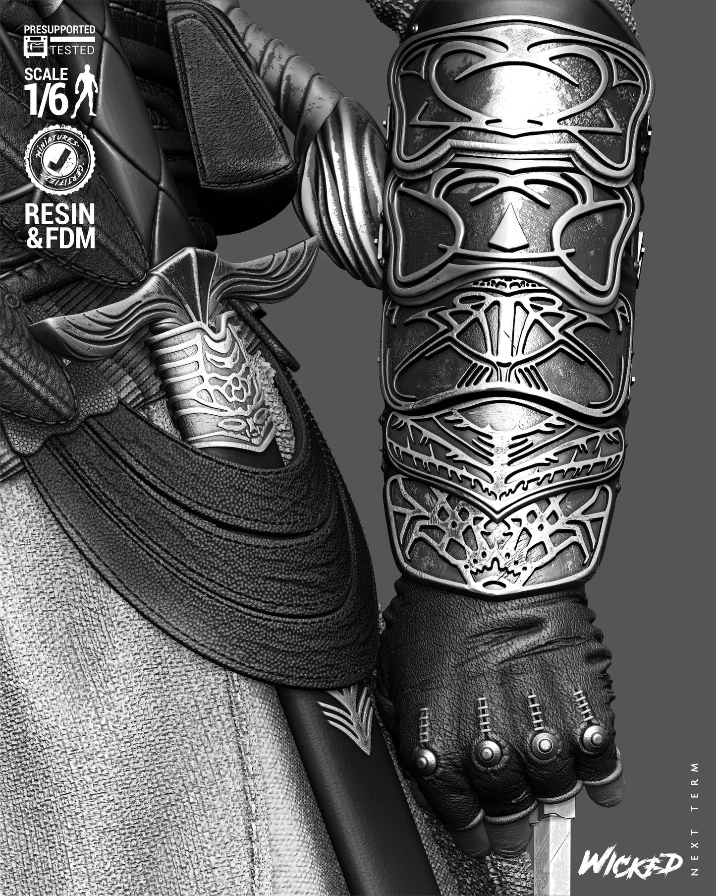 Altaïr Ibn-La’Ahad Sculpture (75mm to 500mm) - Assassins Creed -Unassembled/Unpainted/3D Print