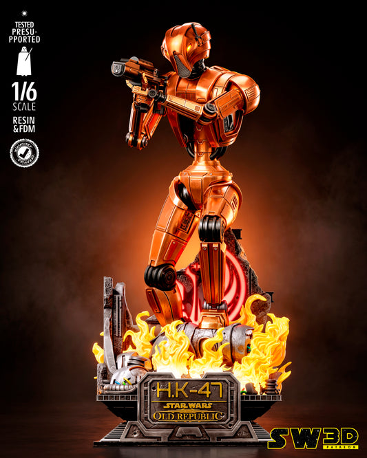 Sculpture HK-47 (75 mm à 500 mm) - Non assemblée/Non peinte/Impression 3D