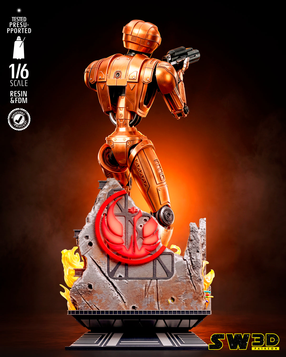 HK-47 Sculpture (75mm to 500mm) - Unassembled/Unpainted/3D Print