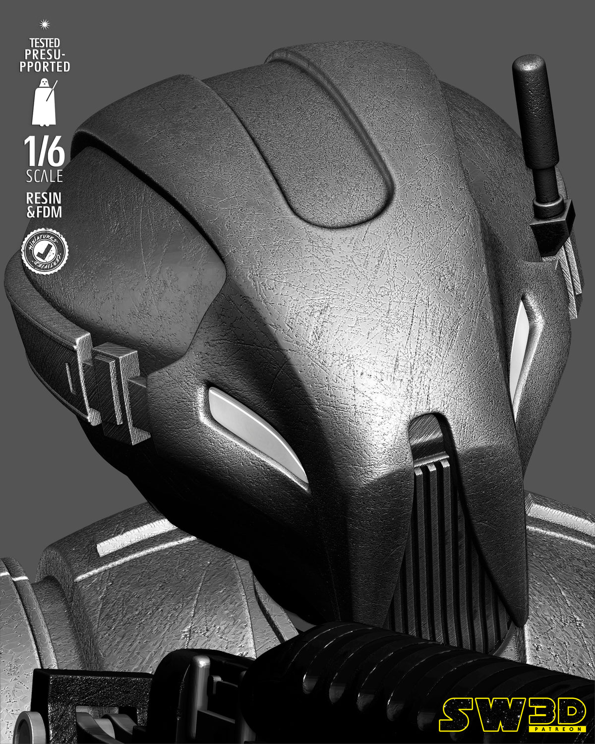 HK-47 Sculpture (75mm to 500mm) - Unassembled/Unpainted/3D Print