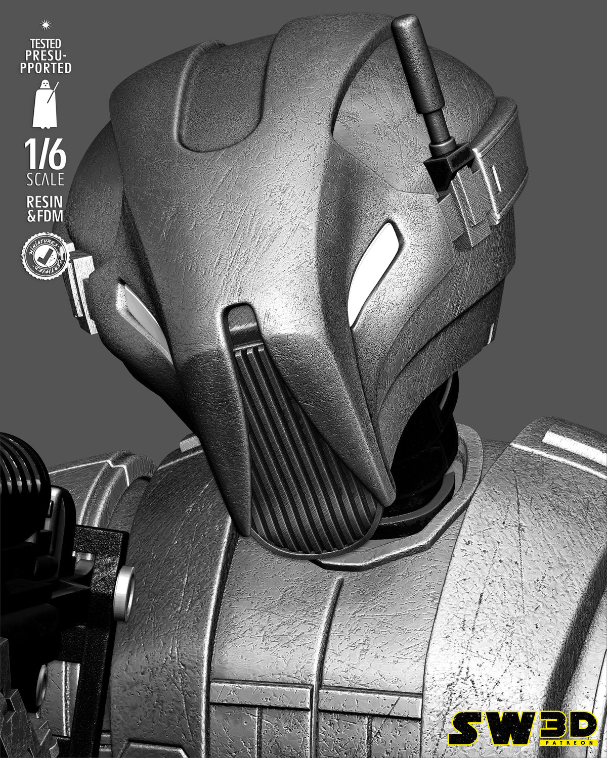 HK-47 Sculpture (75mm to 500mm) - Unassembled/Unpainted/3D Print