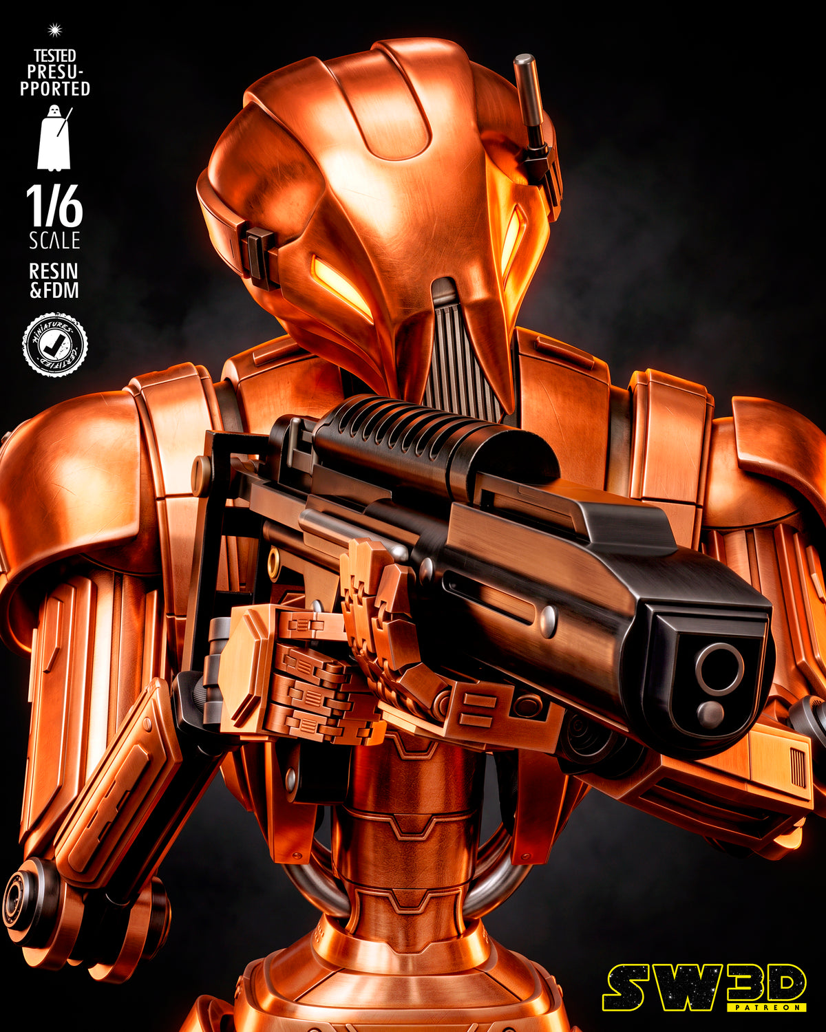 HK-47 Sculpture (75mm to 500mm) - Unassembled/Unpainted/3D Print