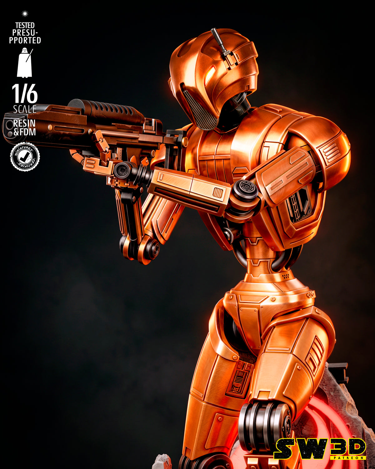 HK-47 Sculpture (75mm to 500mm) - Unassembled/Unpainted/3D Print