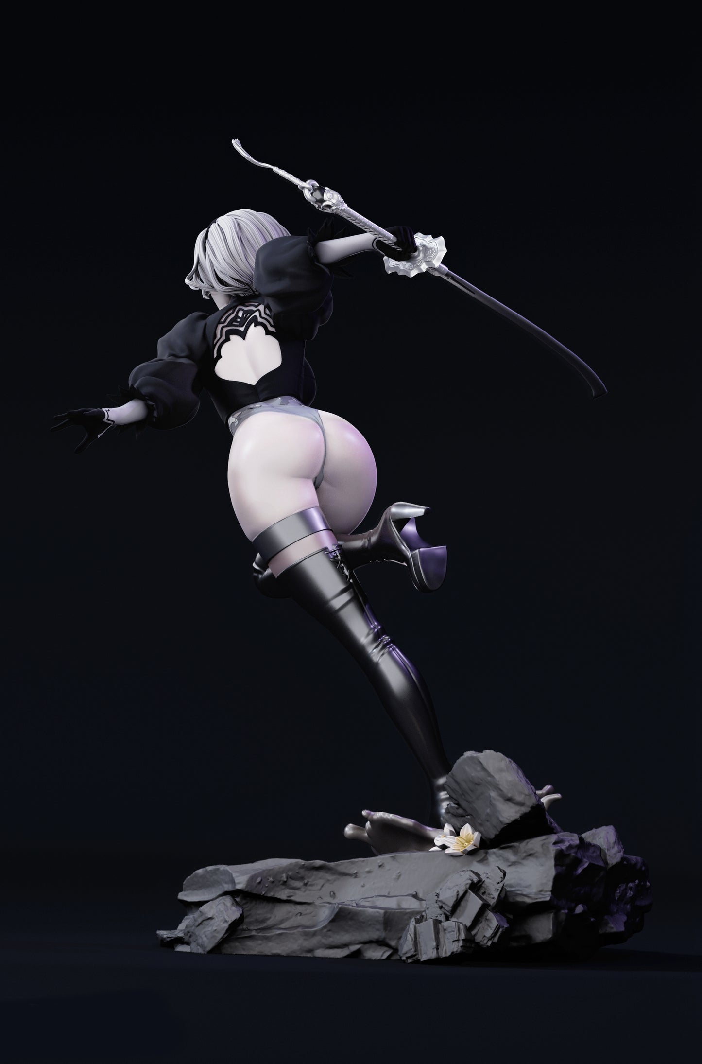 2B Nier automata Sculpture (75mm to 500mm) - Unassembled/Unpainted/3D Print