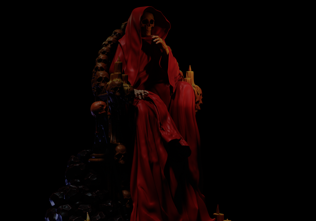 The Crimson King Sculpture (75mm to 500mm) - Unassembled/Unpainted/3D Print