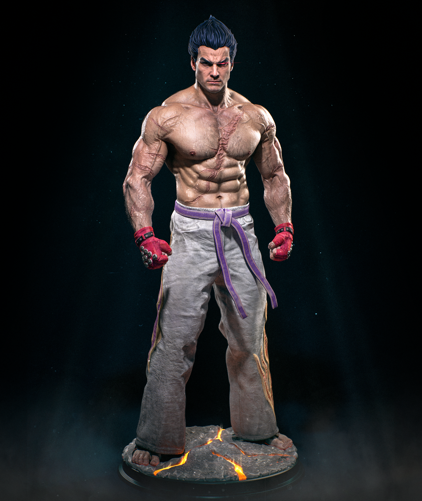 Kazuya-Tekken Sculpture (75mm to 500mm) - Unassembled/Unpainted/3D Print