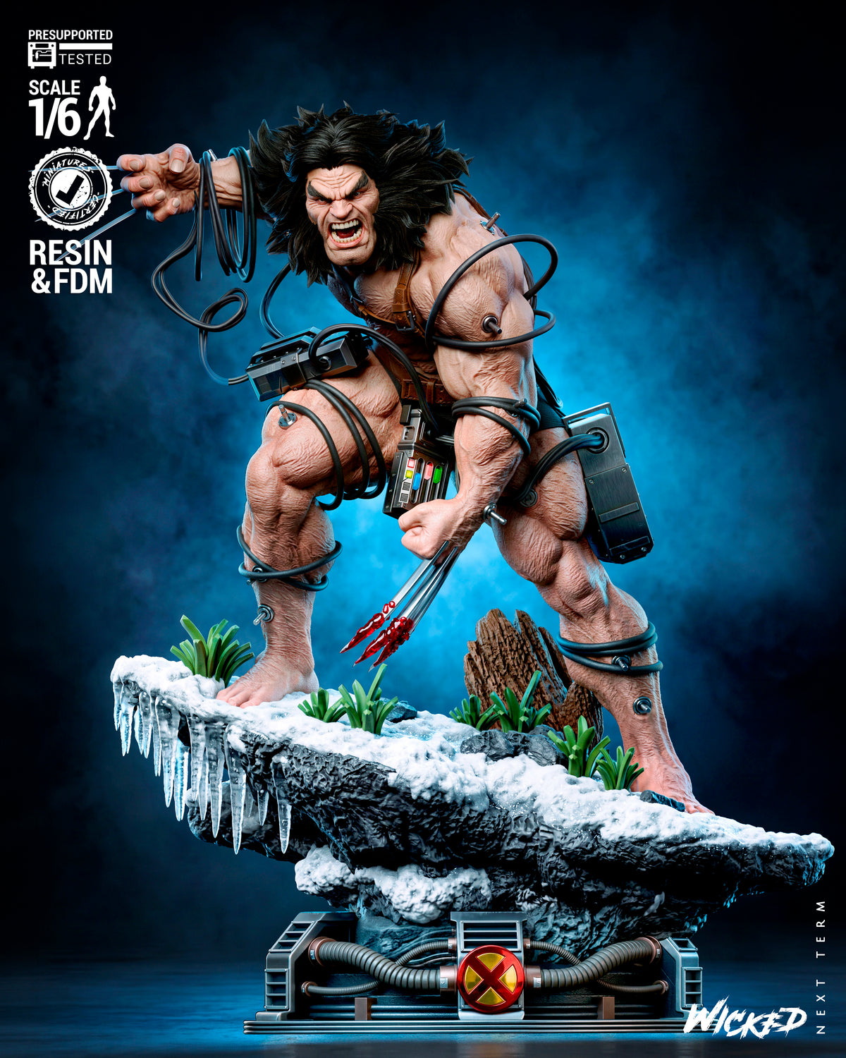 Weapon X Sculpture (75mm to 500mm) - Unassembled/Unpainted/3D Print