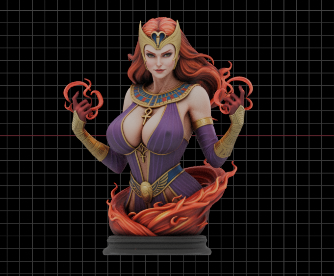 Scarlet Witch Egyptian Goddess Bust(75mm to 500mm) - Unassembled/Unpainted/3D Print
