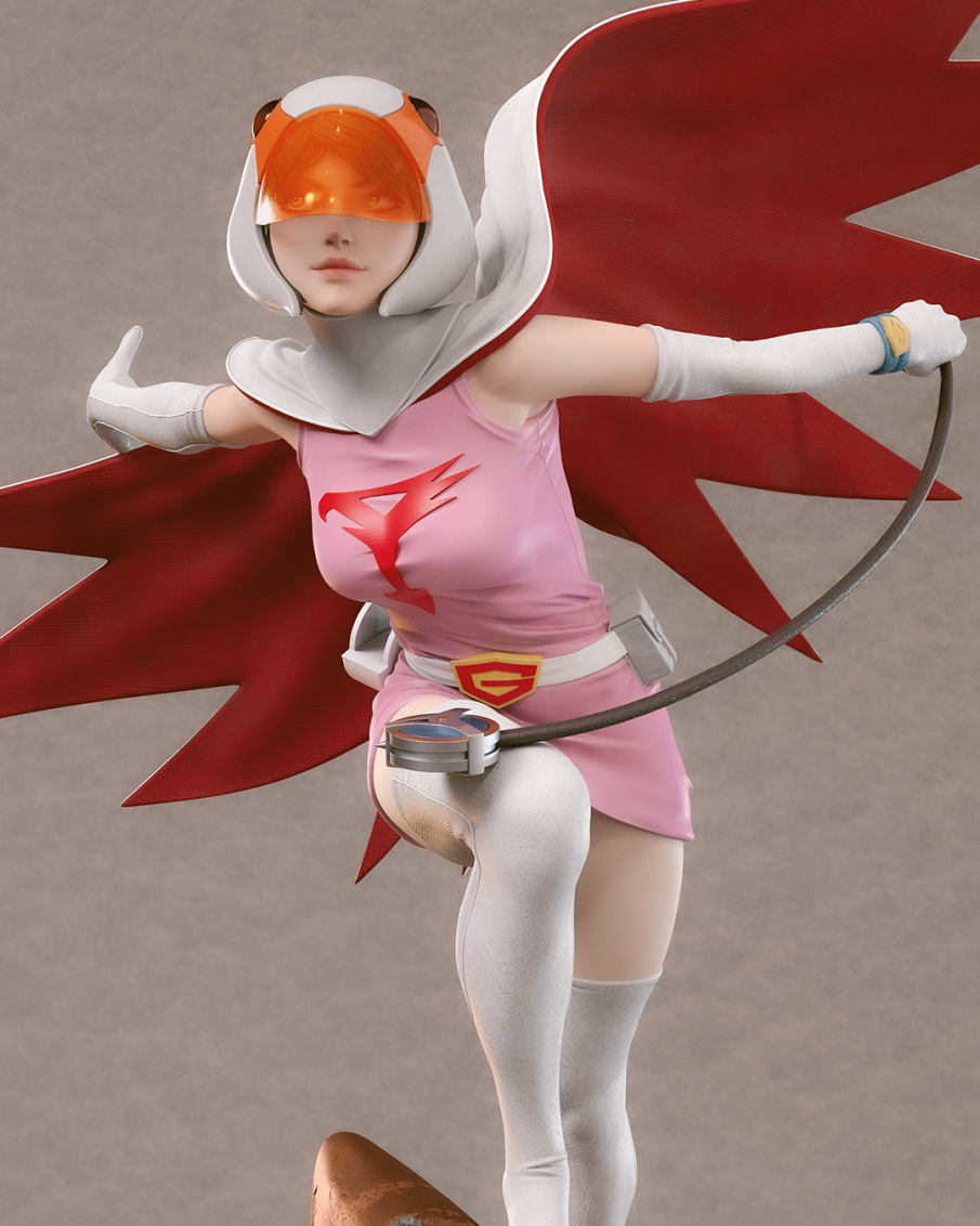 Jun the Swan Sculpture (75mm to 500mm) - Unassembled/Unpainted/3D Print