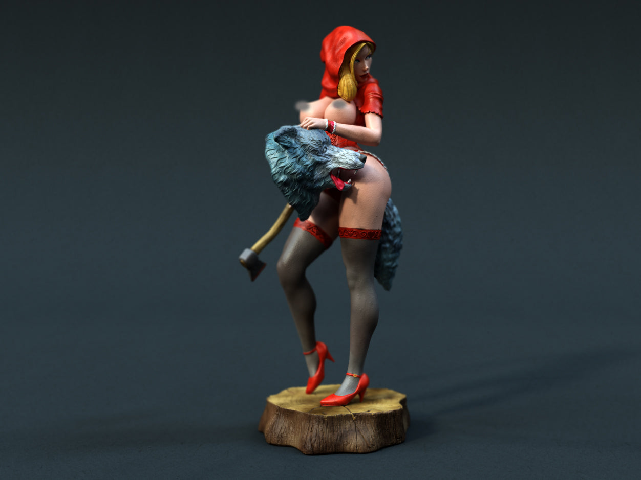 Red Riding Hood SFW/NSFW Sculpture (75mm to 500mm) - Unassembled/Unpainted/3D Print