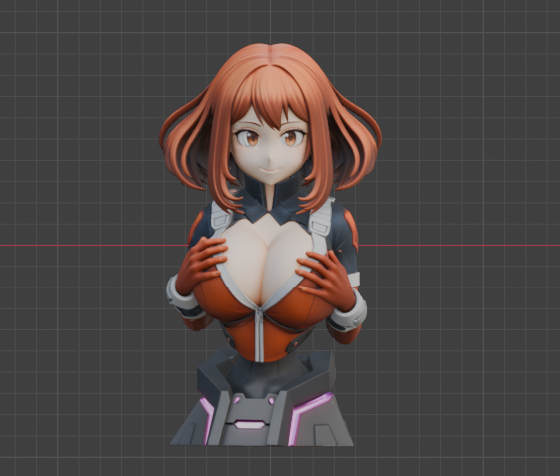 Uraraka Bust(75mm to 500mm) - Unassembled/Unpainted/3D Print