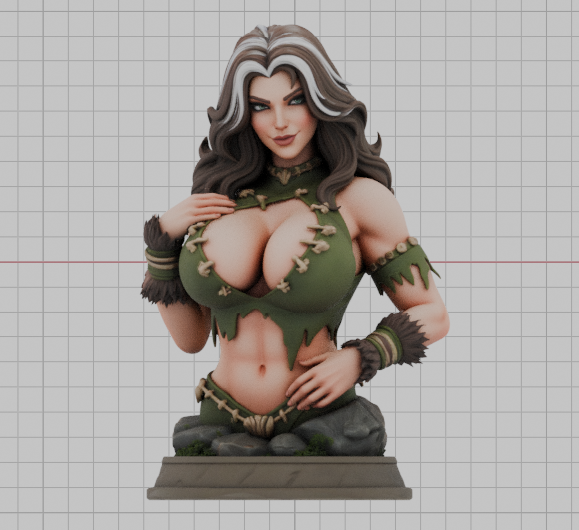 Savage Land Rogue Bust (75mm to 500mm) - Unassembled/Unpainted/3D Print