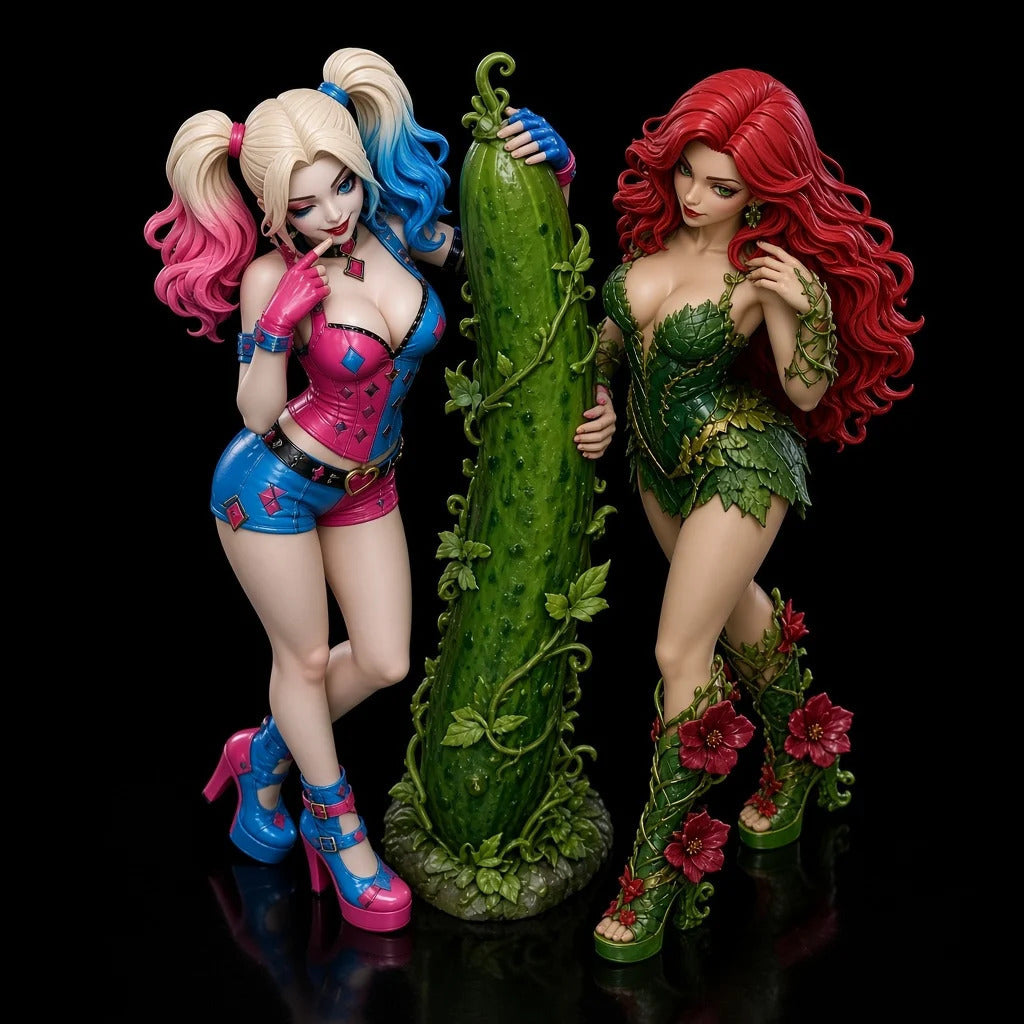 Harley Quinn & Poison Ivy Sculpture(75mm to 500mm) - Unassembled/Unpainted/3D Print