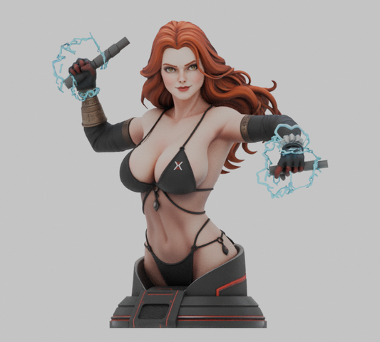 Buste de Black Widow (75 mm à 500 mm) - Non assemblé/Non peint/Impression 3D