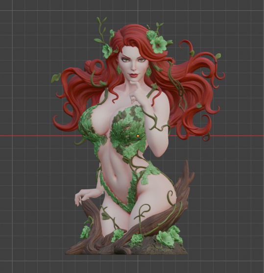 Buste de Poison Ivy (75 mm à 500 mm) - Non assemblé/Non peint/Impression 3D