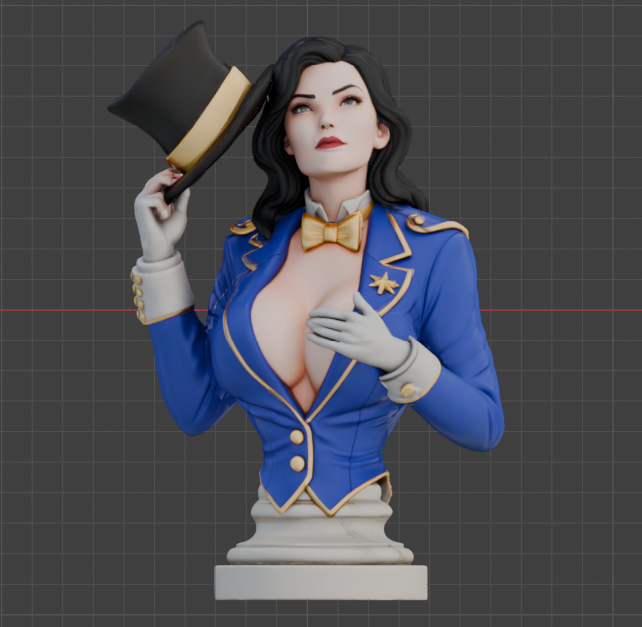Zatanna Bust(75mm to 500mm) - Unassembled/Unpainted/3D Print