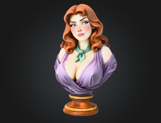 Daphne Blake Bust (75mm to 500mm) - Unassembled/Unpainted/3D Print