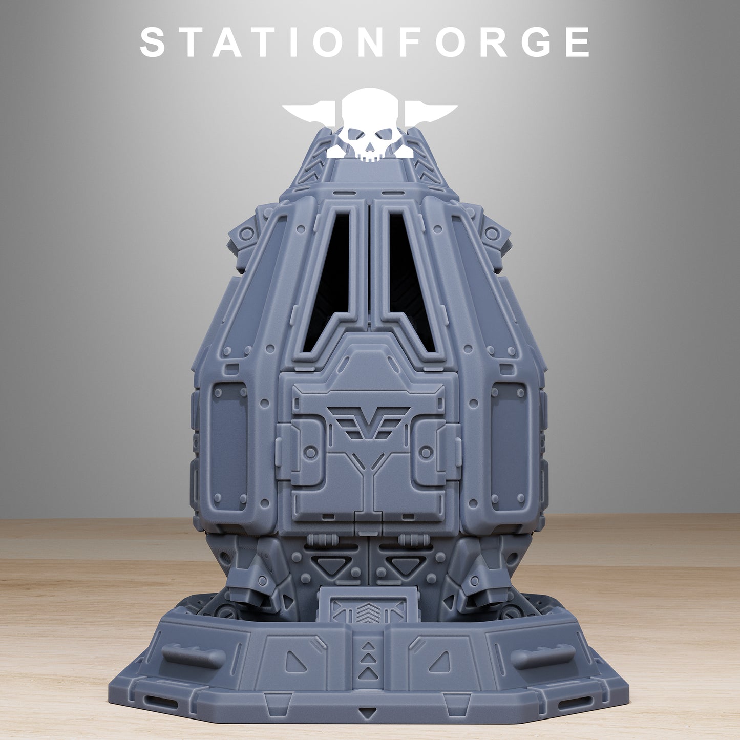Vaskar Drop Pod V1 - by Station Forge - Tabletop RPG Miniature - Roleplaying 3D Printed Fantasy Mini