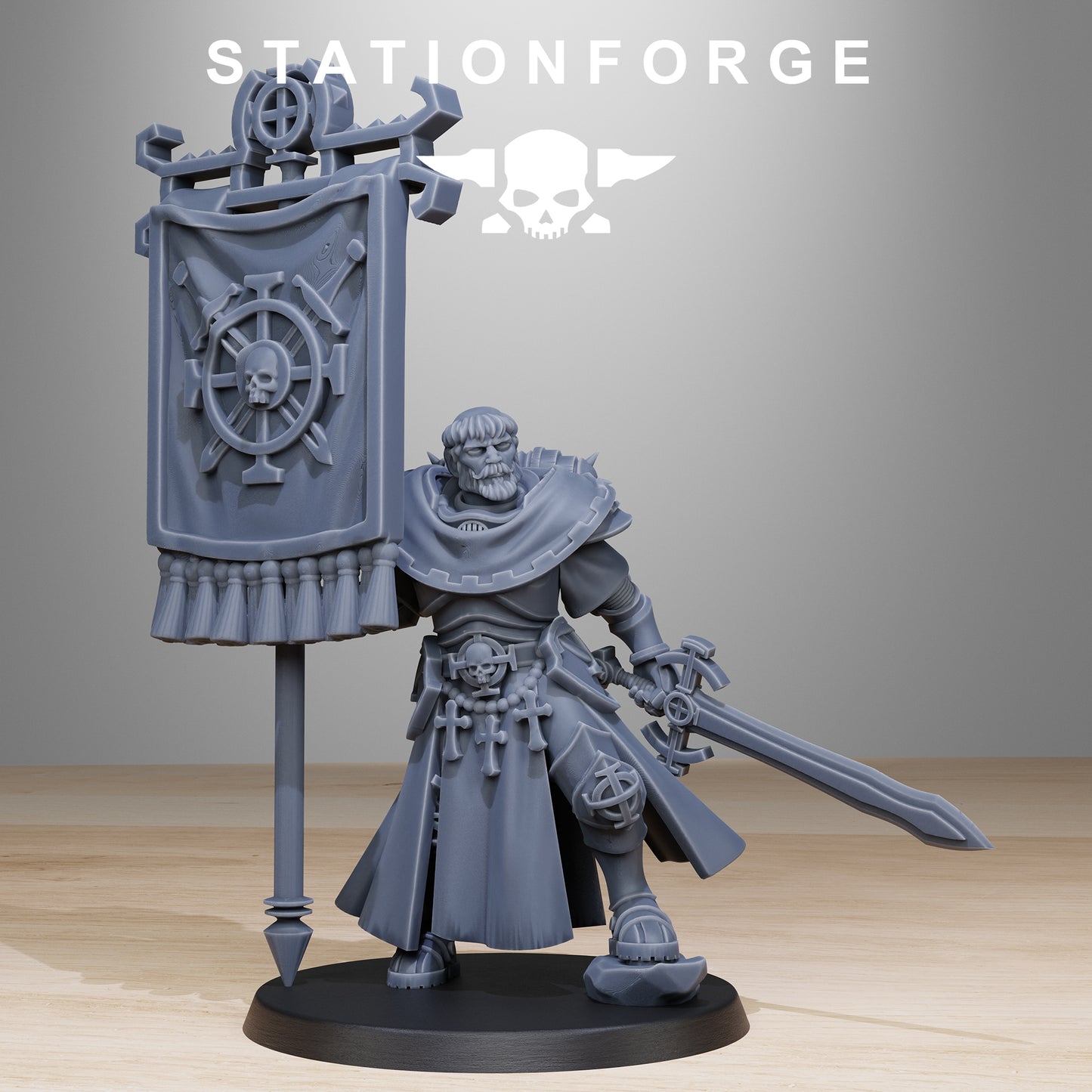 Vodalites Flag Bearer - TTRPG - Wargaming - Sci-Fi - Grimdark