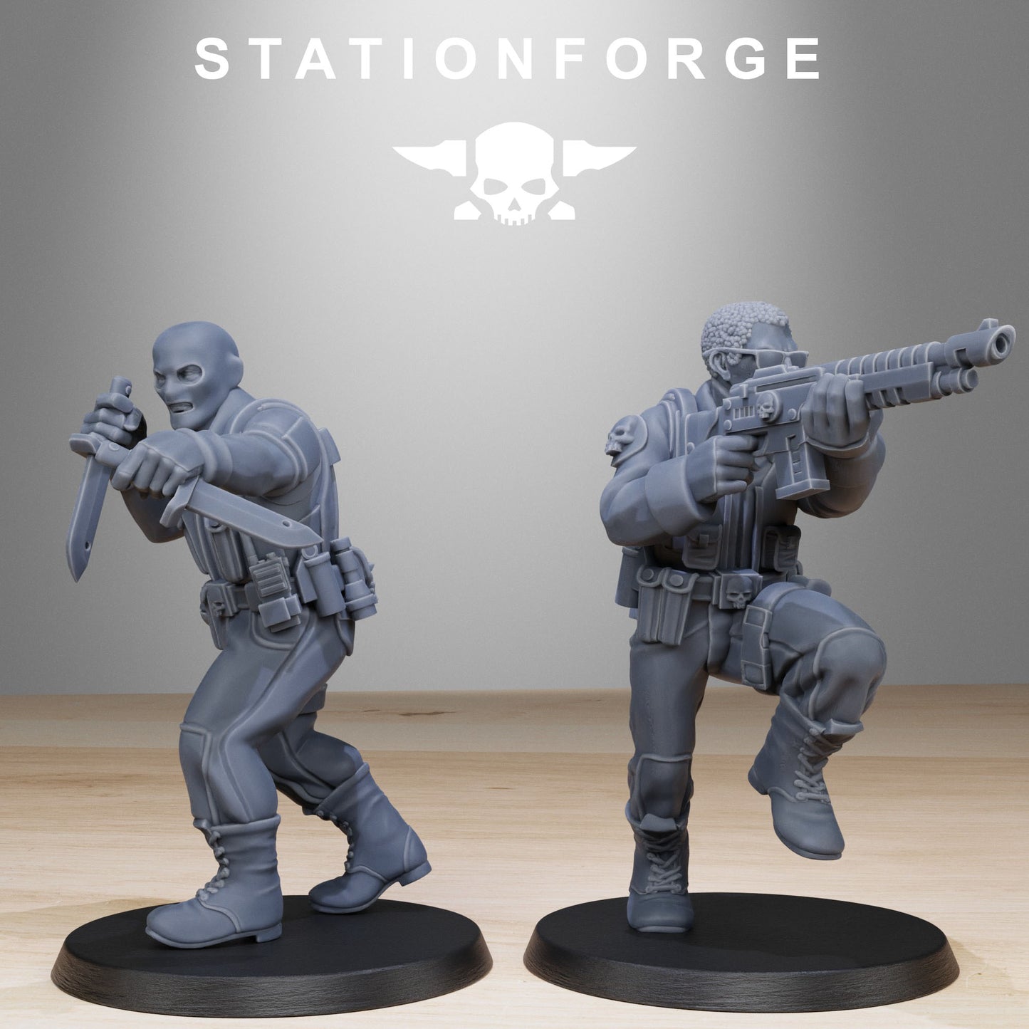 GrimGuard Counter Terrorists (x10) - by Station Forge - TTRPG - Wargaming - Grimdark