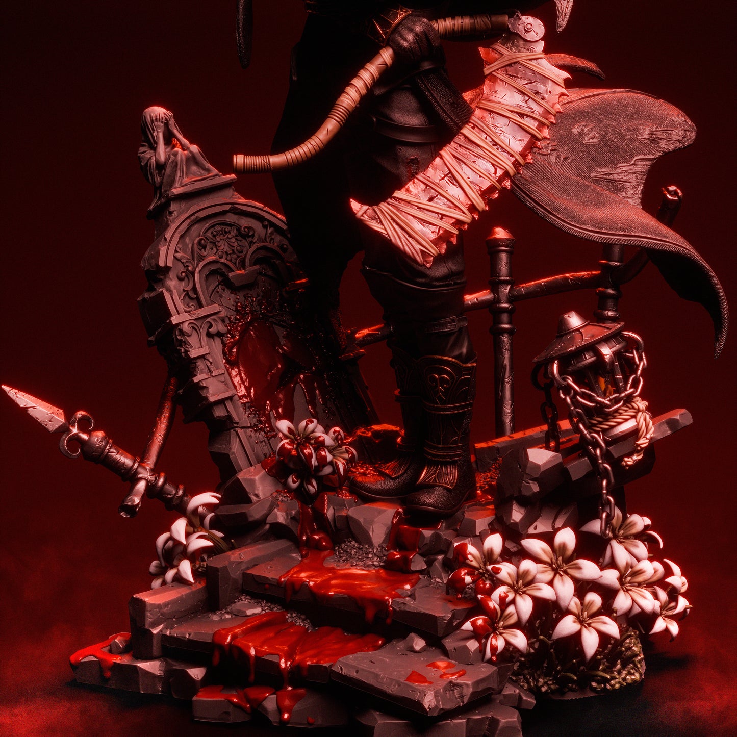 The Hunter Sculpture (75mm to 500mm) - Unassembled/Unpainted/3D Print