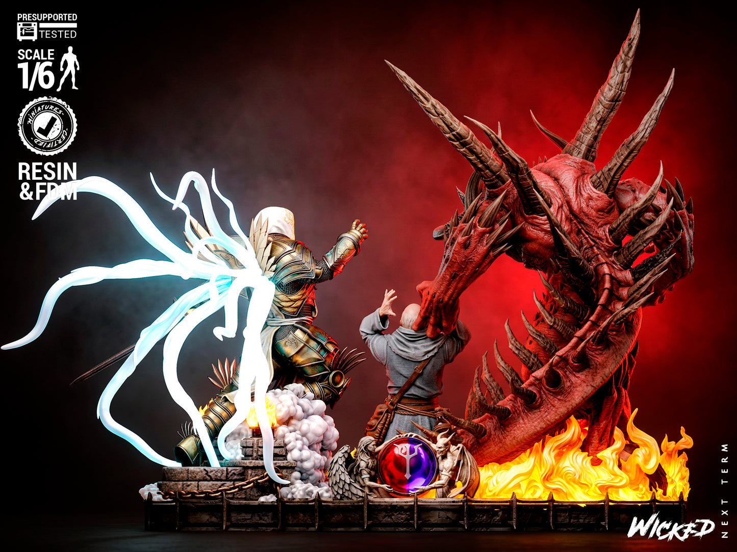 DIABLO II Diorama(75mm to 500mm) - Unassembled/Unpainted/3D Print