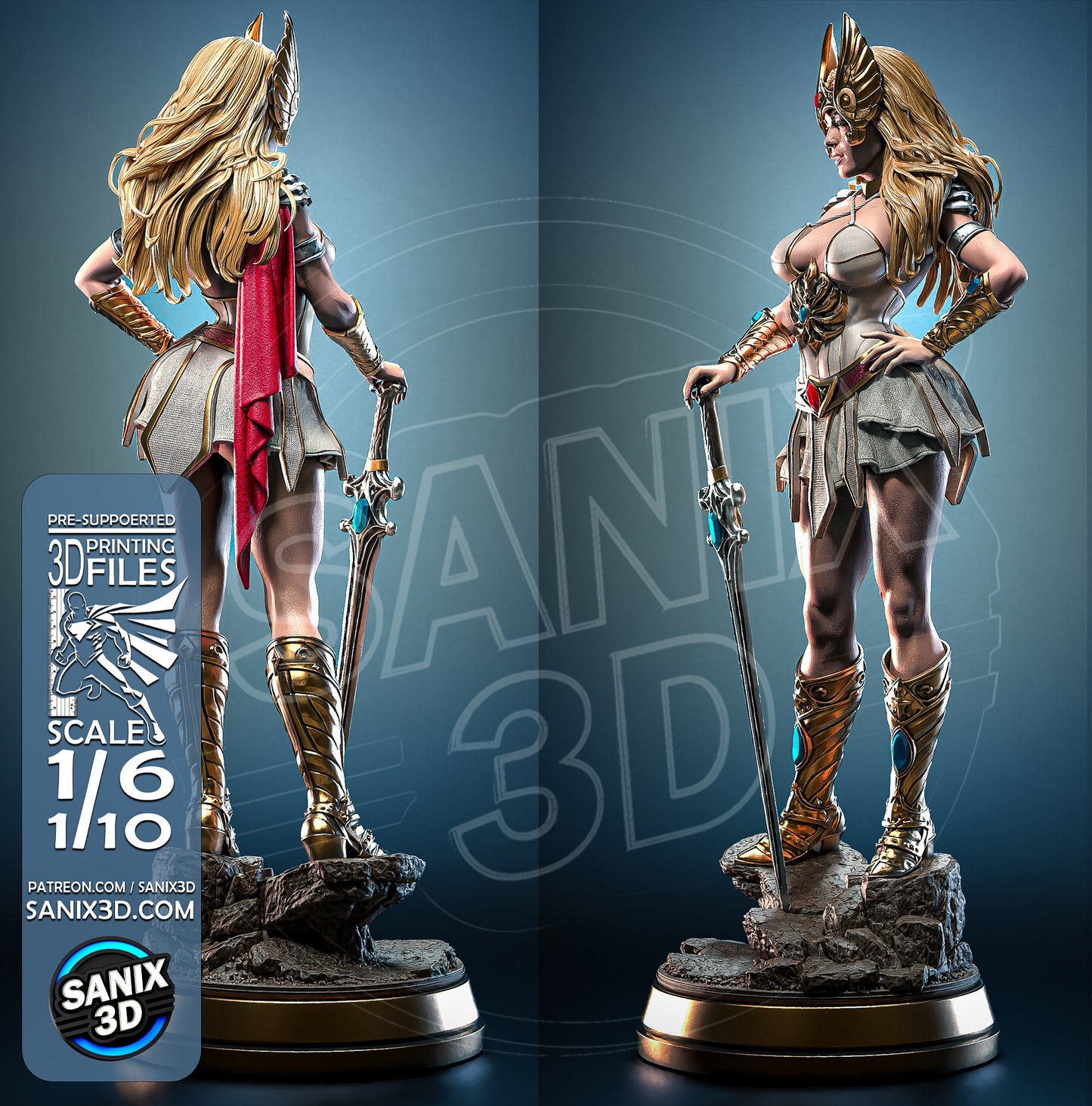 SHE-RA: Princess of Power Sculpture (75mm to 500mm) Unassembled/Unpainted/3D Print