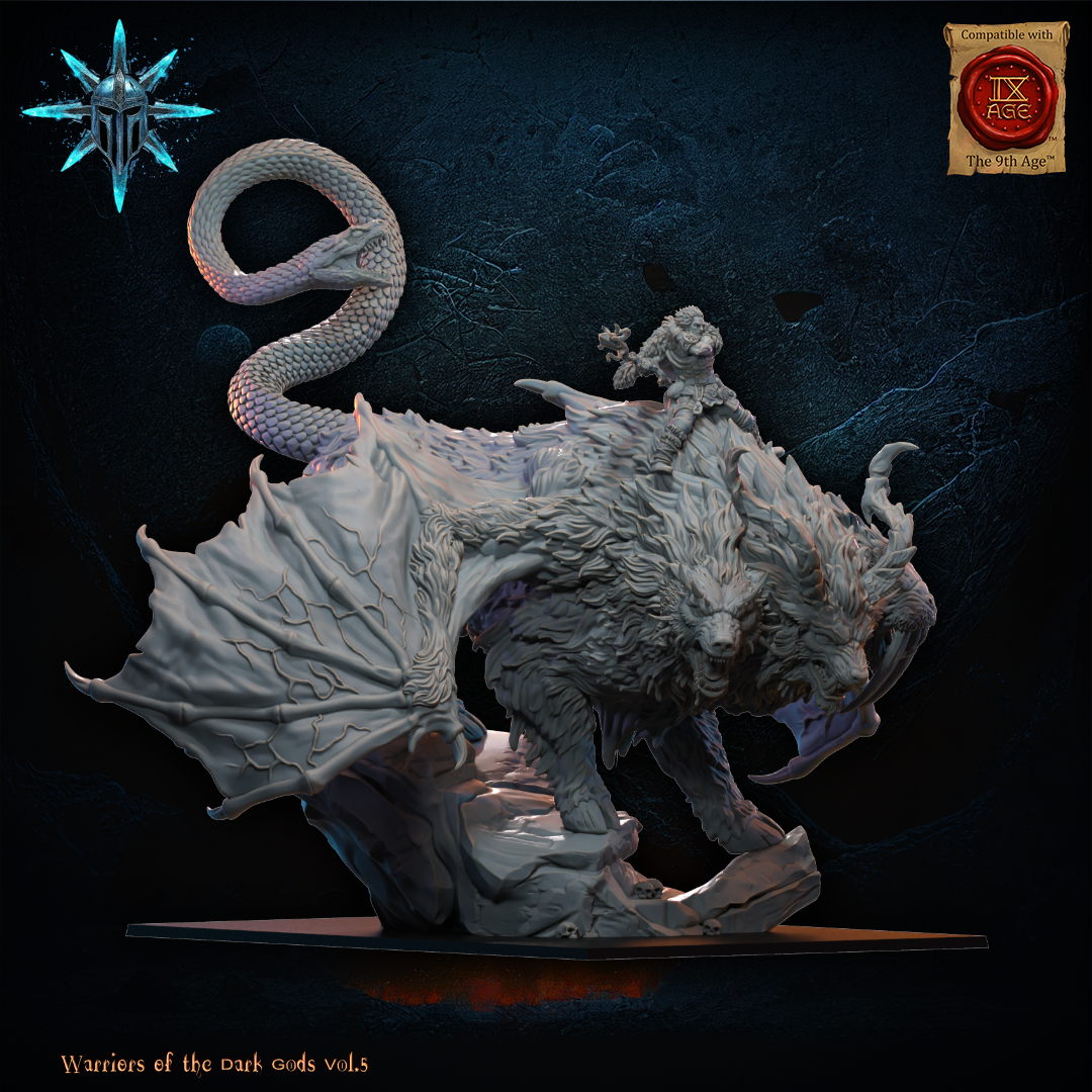 Barbarian Druid on Chimera - Warriors of the Dark Gods - TTRPG - Wargaming - Dungeons and Dragons