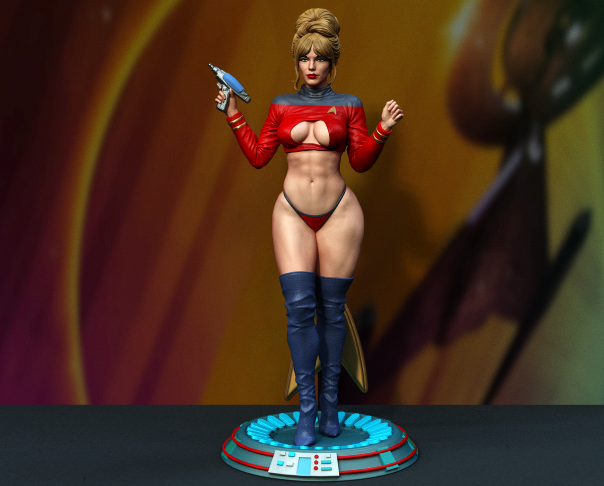 Sculpture Pin-Up Star Trek SFW/NSFW (75 mm à 500 mm) - Non assemblée/Non peinte/Impression 3D