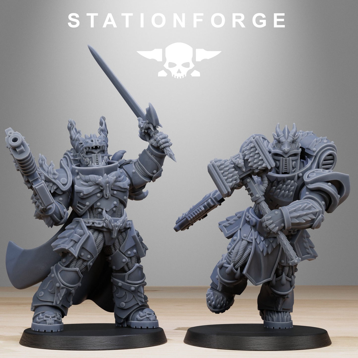 Socratis Dragon Knights (x10) - TTRPG - Wargaming - Grimdark