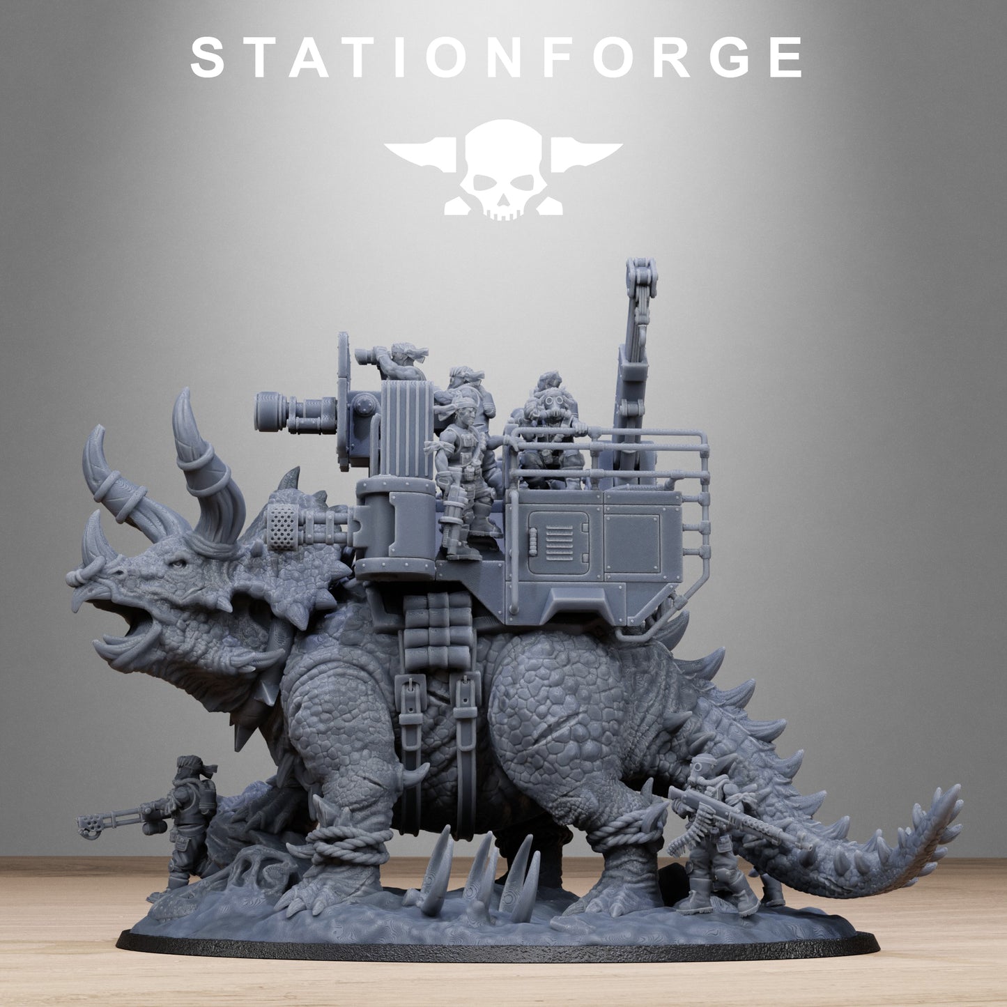 GrimGuard Jungle Fighters Triceratank - TTRPG - Wargaming - Grimdark