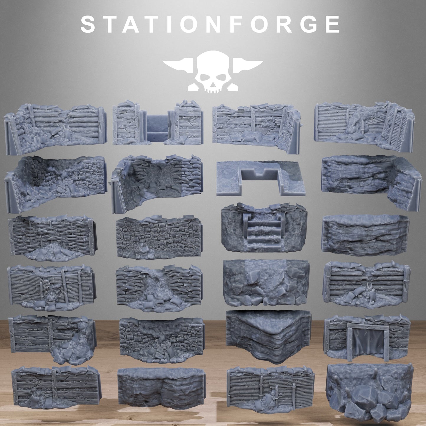 GrimGuard Trench Terrain ADD Ons - TTRPG - Wargaming Terrain - Grimdark