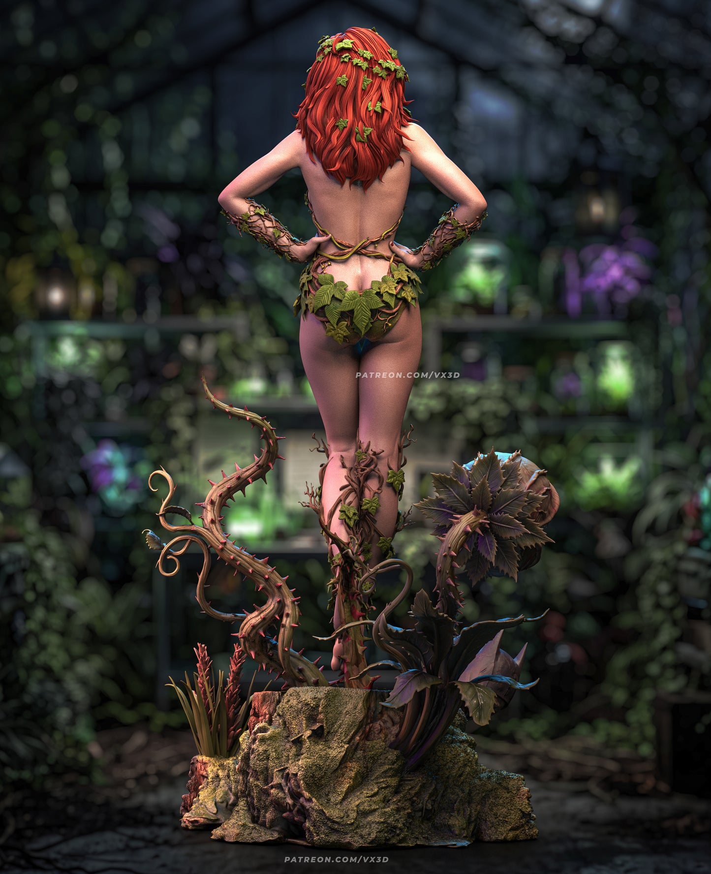 Poison Ivy Sculpture (75mm to 500mm) - Unassembled/Unpainted/3D Print