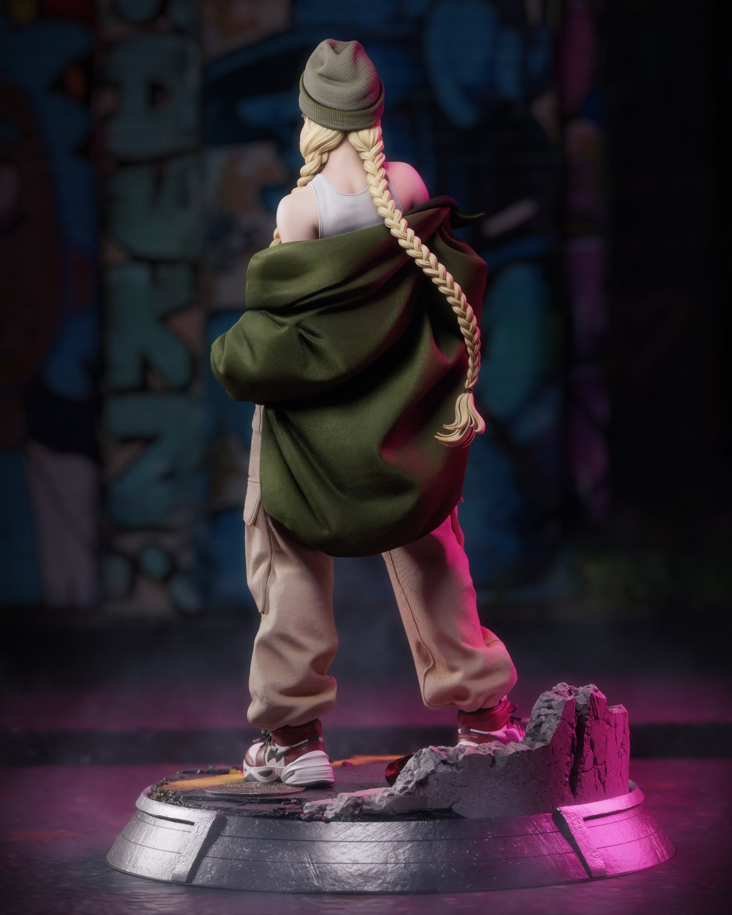 Street Wear Cammy Sculpture (75mm to 500mm) - Unassembled/Unpainted/3D Print