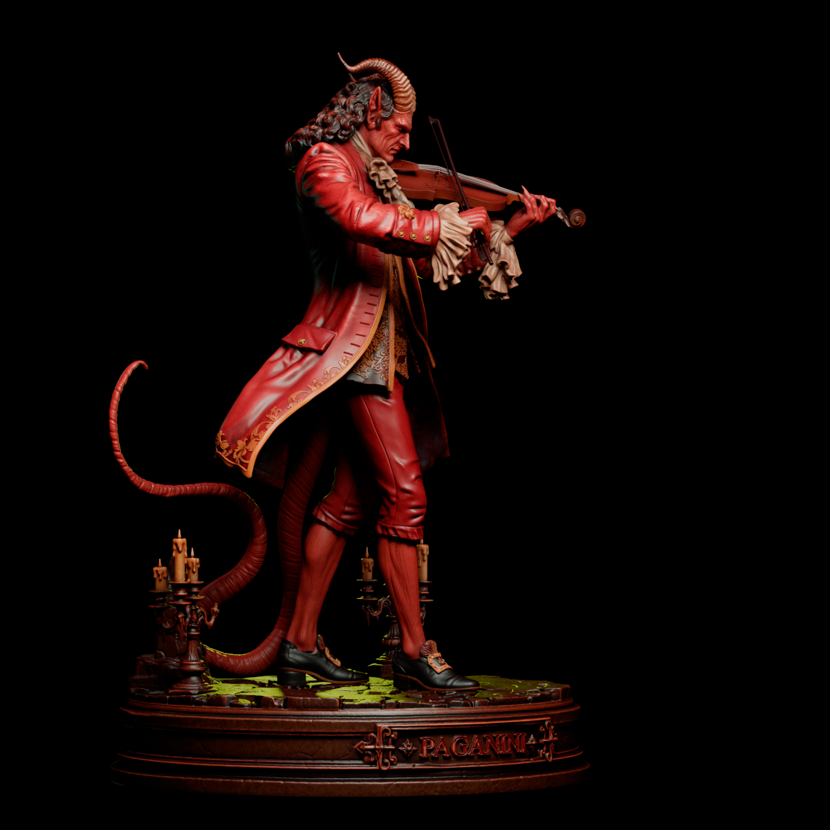Paganini Sculpture (75mm to 500mm) - Unassembled/Unpainted/3D Print