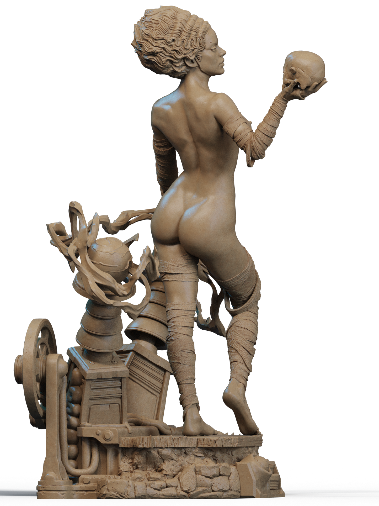 Frankenstein Bride NSFW Sculpture (75mm to 500mm) - Unassembled/Unpainted/3D Print