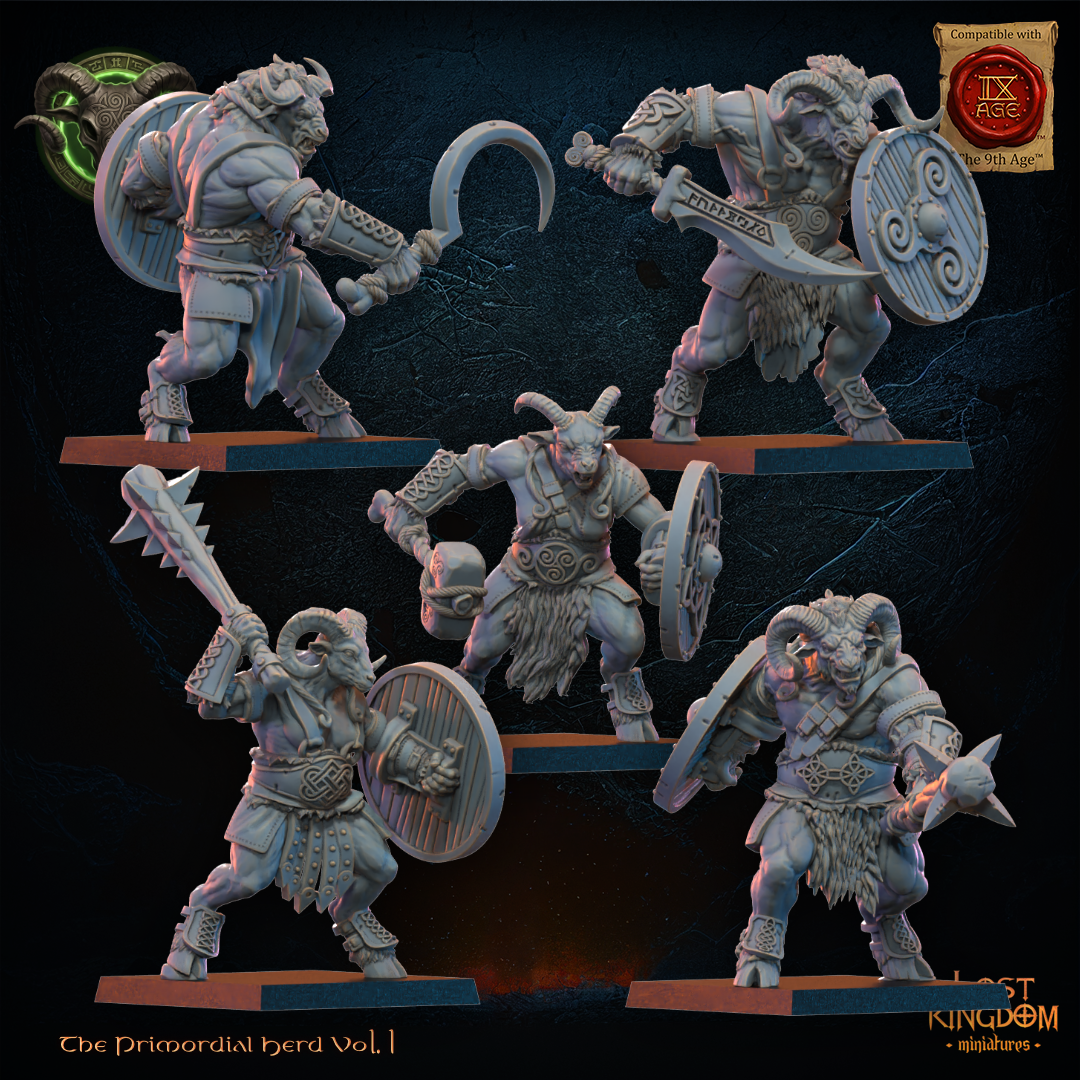 Wildhorn Herd (x10) - Beast-Men - TTRPG - Wargaming - Mordheim - Dungeons and Dragons
