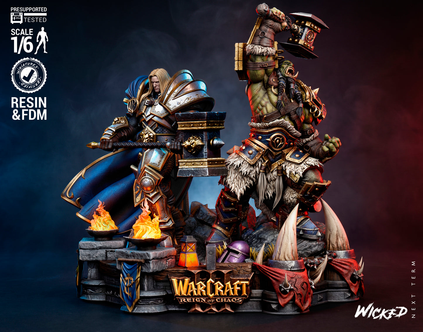 Warcraft Diorama (75mm to 500mm) - Unassembled/Unpainted/3D Print