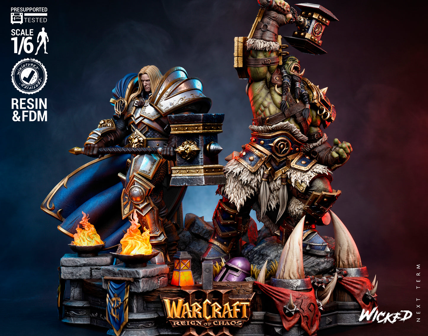 Warcraft Diorama (75mm to 500mm) - Unassembled/Unpainted/3D Print