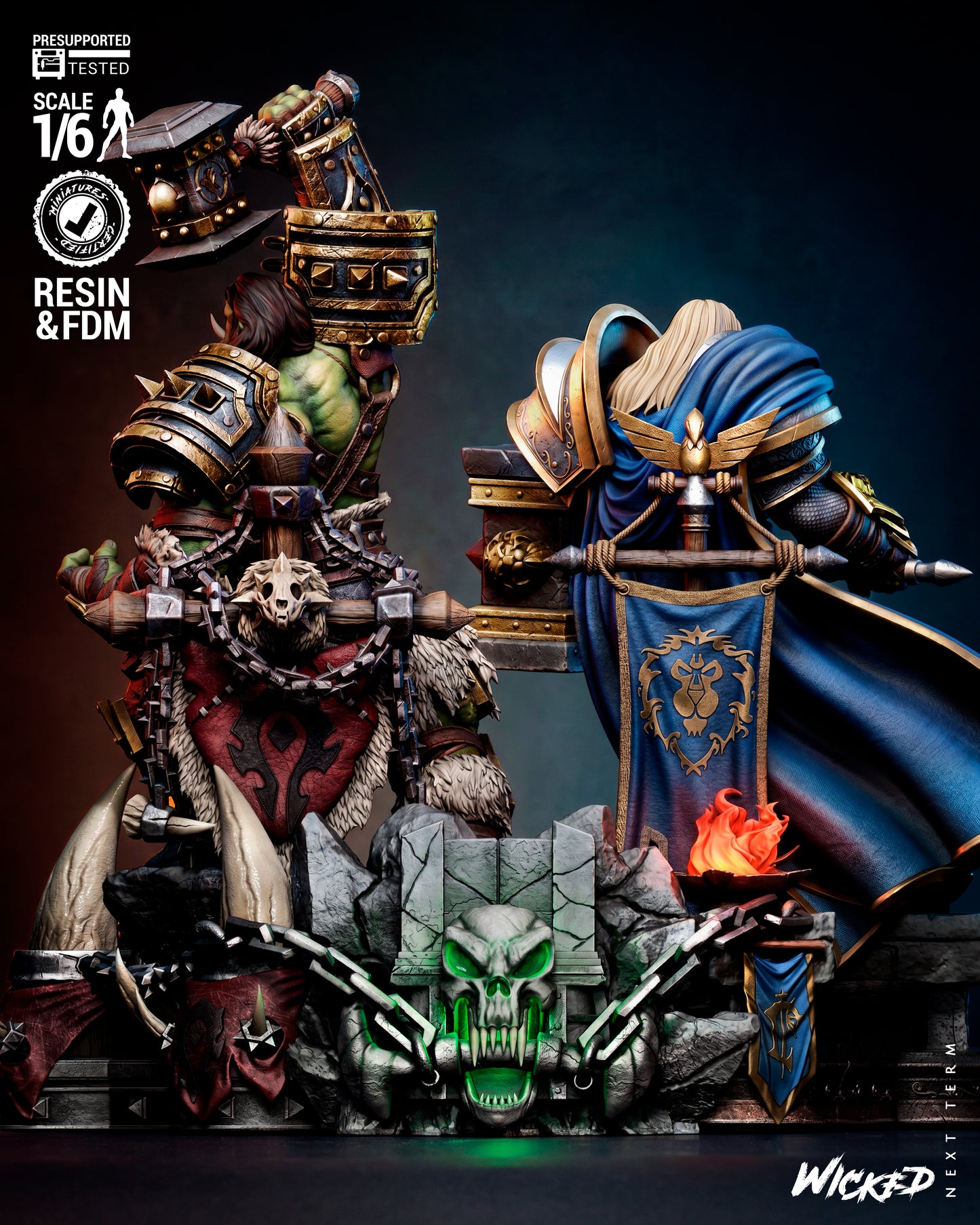 Warcraft Diorama (75mm to 500mm) - Unassembled/Unpainted/3D Print