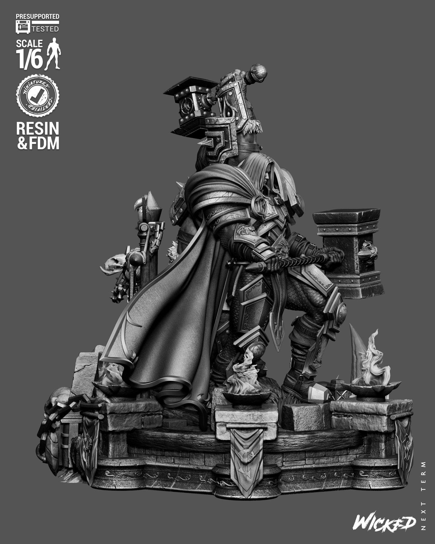 Warcraft Diorama (75mm to 500mm) - Unassembled/Unpainted/3D Print