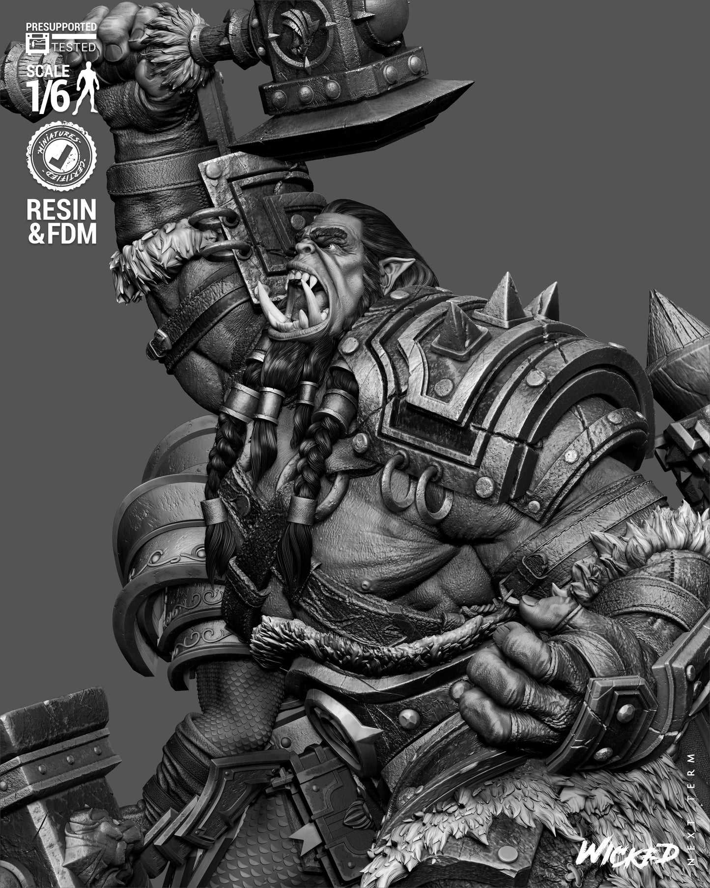 Warcraft Diorama (75mm to 500mm) - Unassembled/Unpainted/3D Print