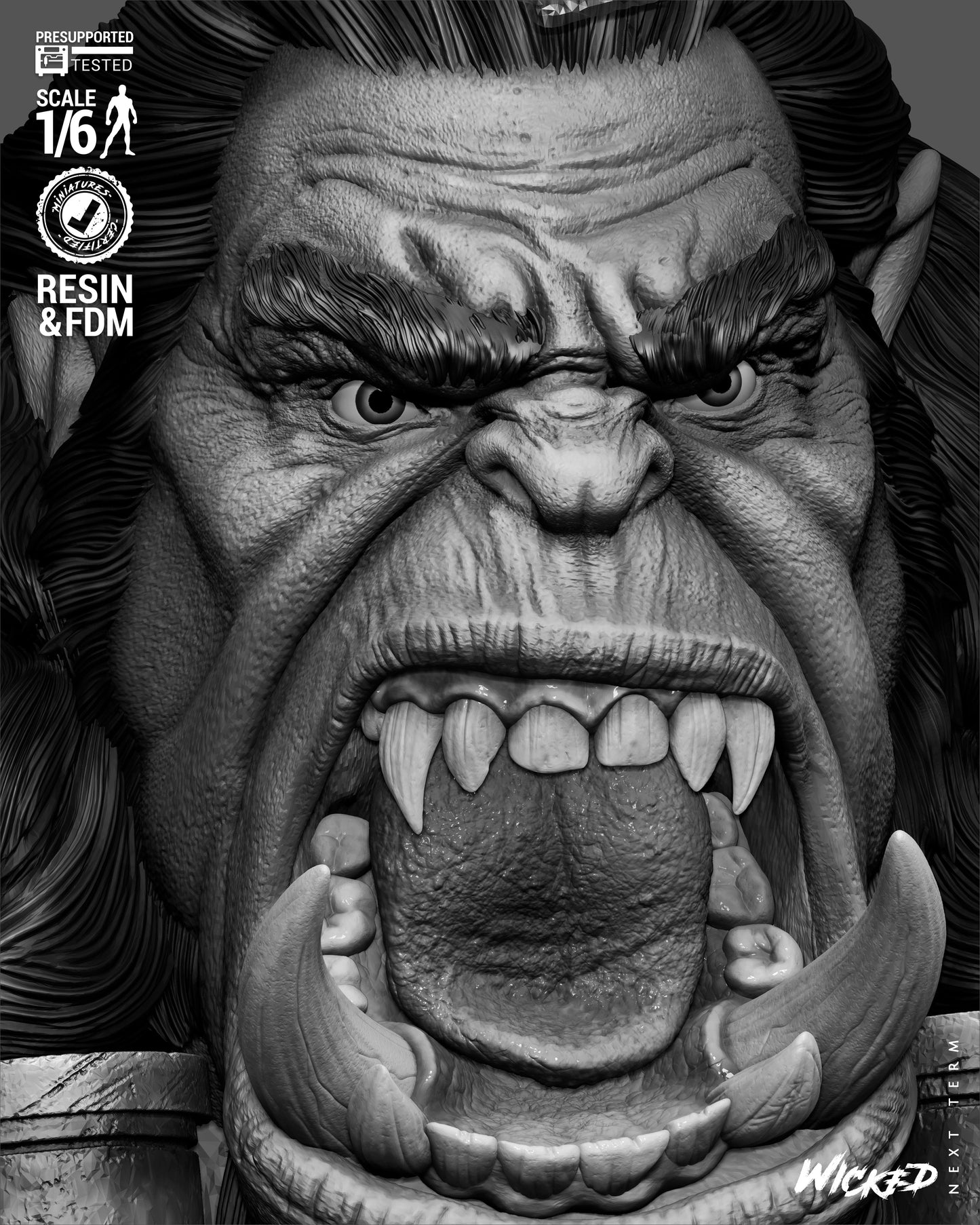 Warcraft Diorama (75mm to 500mm) - Unassembled/Unpainted/3D Print