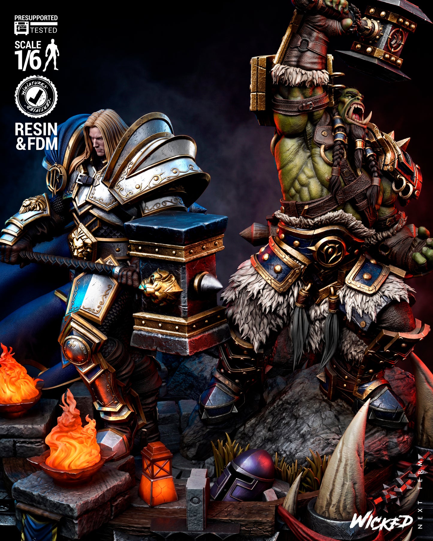Warcraft Diorama (75mm to 500mm) - Unassembled/Unpainted/3D Print