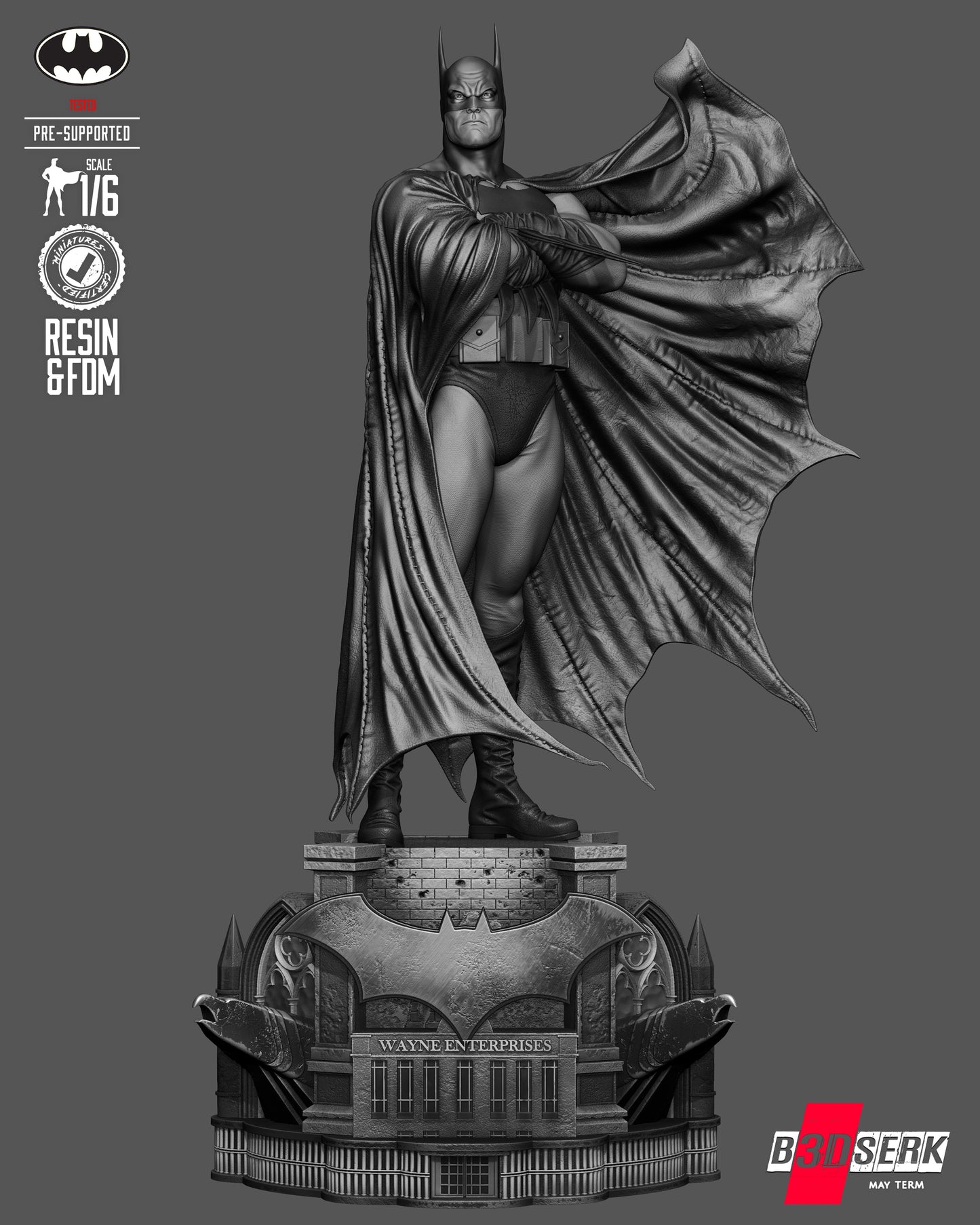 Batman Kingdom Come Sculpture Sculpture (75mm to 500mm) - Unassembled/Unpainted/3D Print