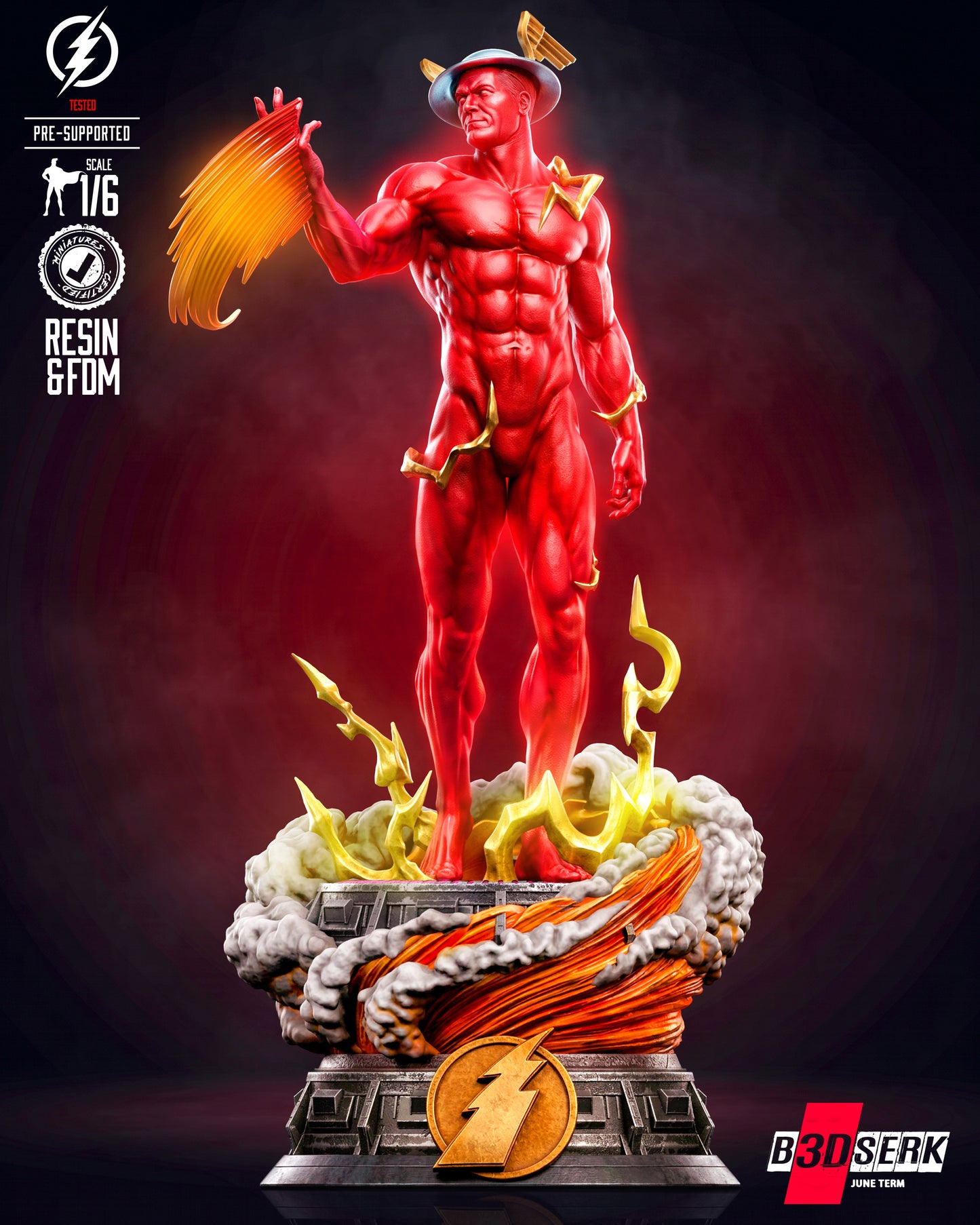 Flash Kingdom Come Sculpture (75mm to 500mm) - Unassembled/Unpainted/3D Print