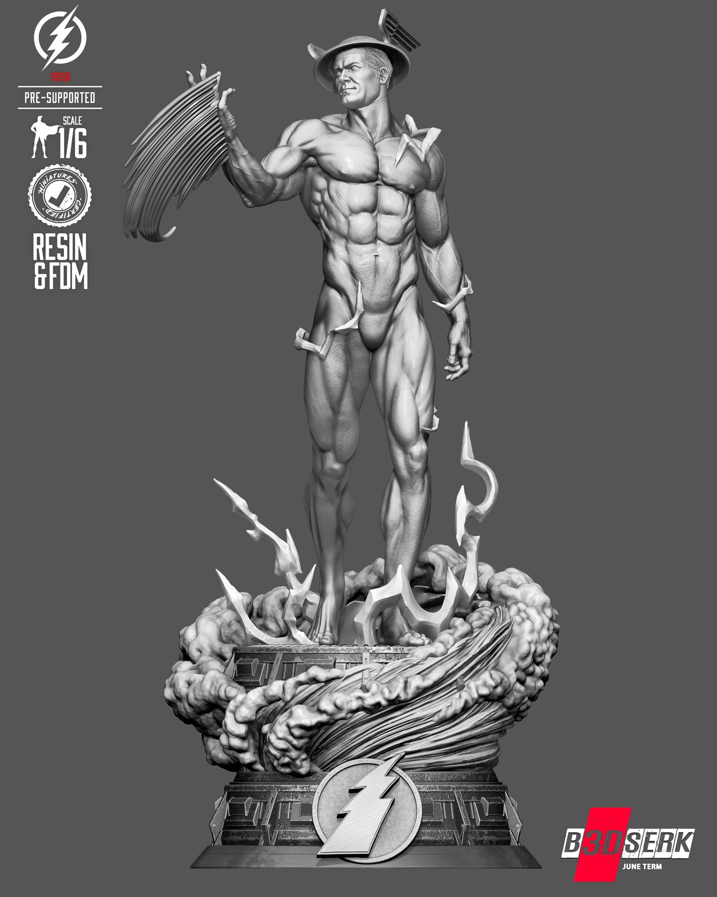 Flash Kingdom Come Sculpture (75mm to 500mm) - Unassembled/Unpainted/3D Print